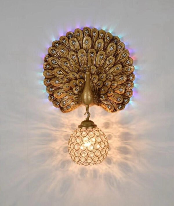 Elegant Peacock Wall Lamp