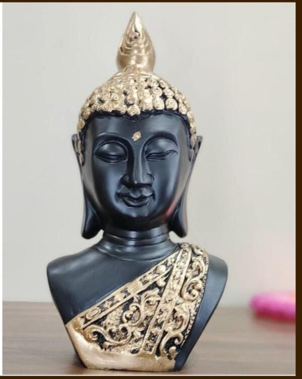 GOLDEN BUDDHA HEAD 10.5 INCH